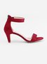 Mostata Women Middle Heel Sandal leopard Ankle Strap Shoes